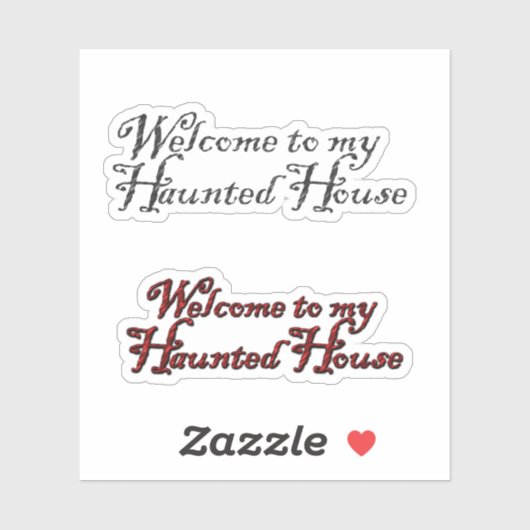 Grusel-Haus-Halloween-Sparbuch Aufkleber (Blatt)