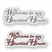 Grusel-Haus-Halloween-Sparbuch Aufkleber (Vorderseite)