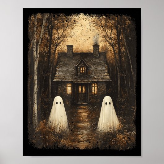 Grusel-Haus Halloween Spuk Geist Poster (Vorne)