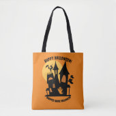 Grusel-Haus Halloween Tasche (Vorderseite)