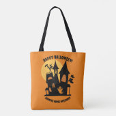 Grusel-Haus Halloween Tasche (Rückseite)