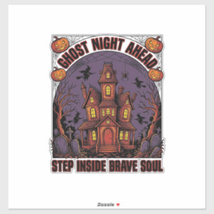 Grusel-Haus Halloween Vintage Gravur Design_1 Aufkleber