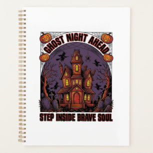 Grusel-Haus Halloween Vintage Gravur Design_1 Planer