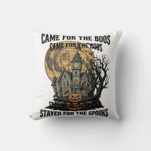 Grusel-Haus Halloween Vintage-Stich Gruselig T Kissen