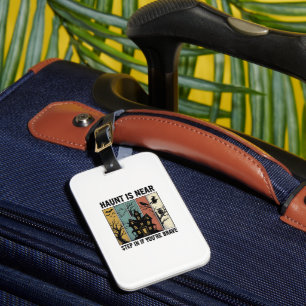 Grusel-Haus Halloween Vintage-Stich Gruselige D Gepäckanhänger