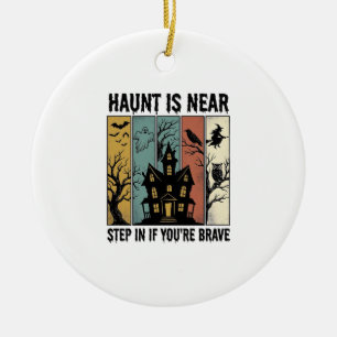 Grusel-Haus Halloween Vintage-Stich Gruselige D Keramik Ornament