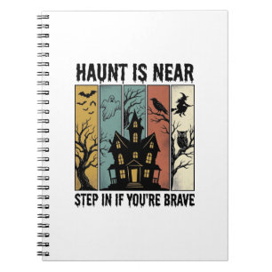 Grusel-Haus Halloween Vintage-Stich Gruselige D Notizblock