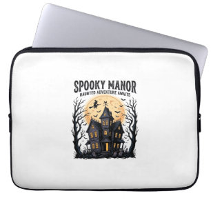 Grusel-Haus Halloween Vintage-Stich Gruselige Nach Laptopschutzhülle