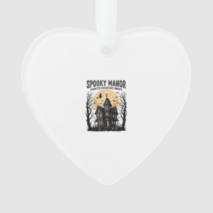 Grusel-Haus Halloween Vintage-Stich Gruselige Nach Ornament