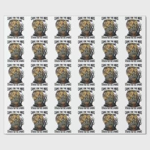 Grusel-Haus Halloween Vintage-Stich Gruseliges T Geschenkpapier