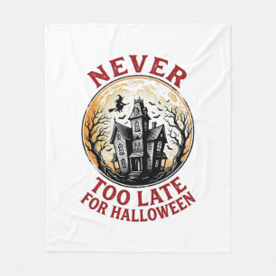 Grusel-Haus-Halloween-Vintage-Stich-Shirt_1 Fleecedecke