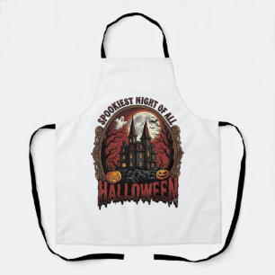 Grusel-Haus Halloween Vintage-Stich Spooky N Schürze