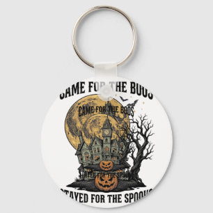 Grusel-Haus Halloween Vintage-Stich Spuk T Schlüsselanhänger