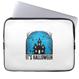 Grusel-Haus-Mond Vintage-Stich Halloween Des Laptopschutzhülle