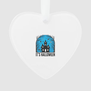 Grusel-Haus-Mond Vintage-Stich Halloween Des Ornament
