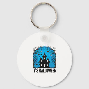 Grusel-Haus-Mond Vintage-Stich Halloween Des Schlüsselanhänger