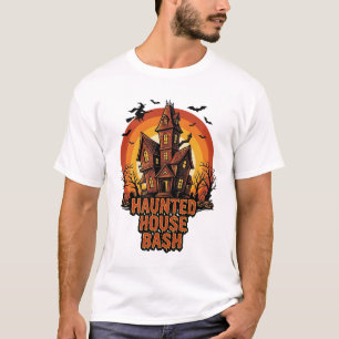 Grusel-Haus-Party Vintage-Stich Halloween-De T-Shirt