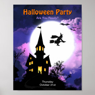 Grusel-Haus Schreckliche Halloween-Party Poster