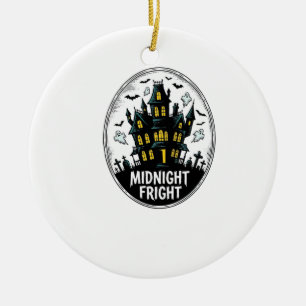 Grusel-Haus-Shirt Gruselige Nacht Halloween Vektor Keramik Ornament