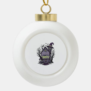Grusel-Haus-Shirt Süß Gruselige Party Halloween De Keramik Kugel-Ornament