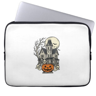 Grusel-Haus-Shirt Vintage-Gravur Halloween De Laptopschutzhülle
