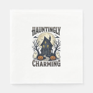 Grusel-Haus-Shirt Vintage-Halloween-Cottage-Desi Serviette