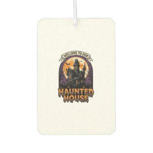 Grusel-Haus-Shirt Vintage-Halloween-Willkommen-Des Autolufterfrischer
