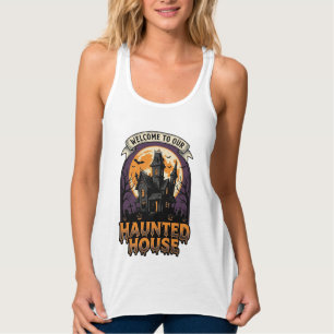 Grusel-Haus-Shirt Vintage-Halloween-Willkommen-Des Tank Top