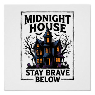 Grusel-Haus-Shirt Vintage-Spooky-Night-Design_1 Poster