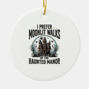 Grusel-Haus-Späße Vintage-Halloween-T-Shirt Keramik Ornament