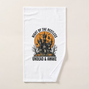 Grusel-Haus unruhige Tote Halloween-Kunst_ Handtuch