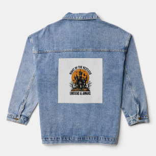 Grusel-Haus unruhige Tote Halloween-Kunst_ Jeansjacke
