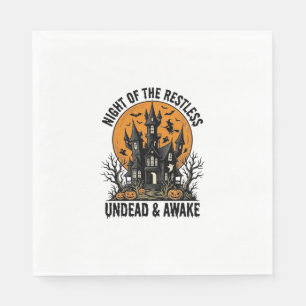 Grusel-Haus unruhige Tote Halloween-Kunst_ Serviette