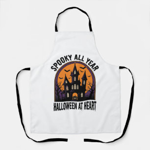 Grusel-Haus Vintage-Stich Halloween Gruselige Kuns Schürze