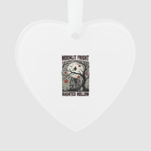 Grusel-Haus Vintage-Stich Mond-Shi Halloween Ornament