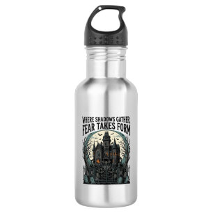 Grusel-Haus-Zitat-Shirt Vintage-Gothic-Friedhof Edelstahlflasche