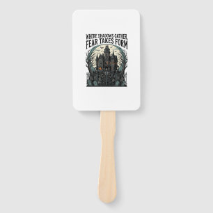 Grusel-Haus-Zitat-Shirt Vintage-Gothic-Friedhof Fächer