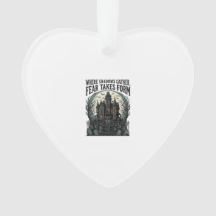 Grusel-Haus-Zitat-Shirt Vintage-Gothic-Friedhof Ornament