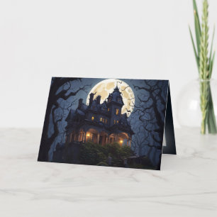Grusel-Herrenhaus Halloween Feiertagskarte