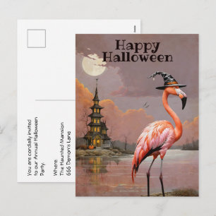 Grusel-Herrenhaus Halloween-Kostüm-Party Feiertagspostkarte