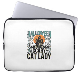 Grusel-Hexe Halloween Gruseliges Spukhaus Vintage_ Laptopschutzhülle