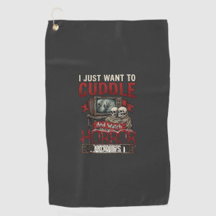 Grusel-Horrorfilme Halloween Schädel Retro Tv Mon Golfhandtuch