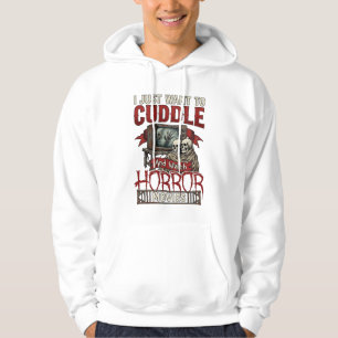 Grusel-Horrorfilme Halloween Schädel Retro Tv Mon Hoodie