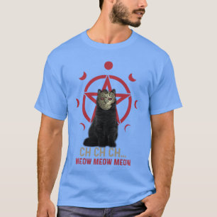 Grusel Katzen Pentagramm Horror Halloween Party vi T-Shirt