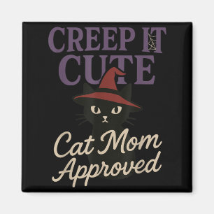 Grusel Katzenmutter Gruselige schwarze Katze Hallo Magnet