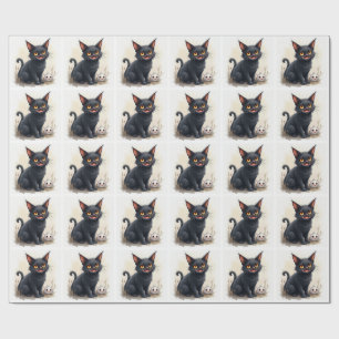 Grusel Katzenverpackungspapier Geschenkpapier