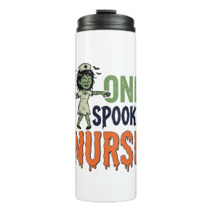 Grusel Krankenpfleger Halloween Vintage Vektor Des Thermosbecher