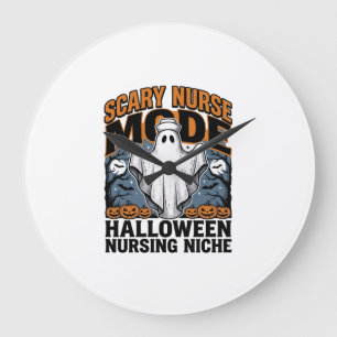 Grusel-Krankenschwester-Kostüm Halloween-Geist-Kra Große Wanduhr