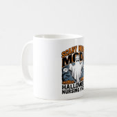 Grusel-Krankenschwester-Kostüm-Halloween-Geist-Kra Kaffeetasse (Vorderseite Links)