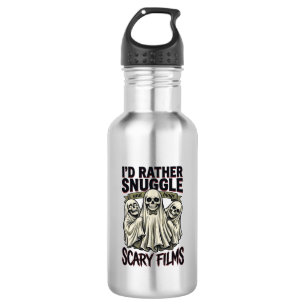 Grusel Kuschel-Shirt Lustiger Totenkopf-Geist Film Edelstahlflasche